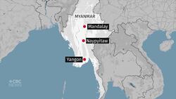 Myanmar police clash with protesters News Clip