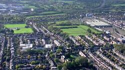 Aerials over Richmond & Ealing residential suburbs News Clip