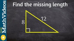Solve for the missing side length using the Pythagorean theorem ex 2 Instructional Video