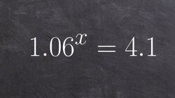 Pre-Calculus - How to evaluate a logarithm using the change of base formula, 1.06^x = 4.1 Instructional Video