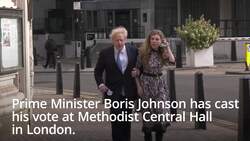 Boris Johnson casts vote on Super Thursday alongside Carrie Symonds News Clip