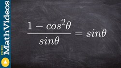 Verify an identity using the pythagorean identities Instructional Video