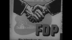 Various candidates, rallies and posters as West Germany prepares to vote for Bundestag representatives in August 1953 News Clip