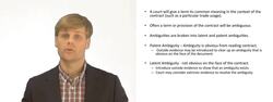 Patent and Latent Ambiguities in a Contract Instructional Video