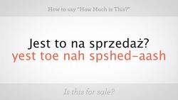 How to Say "How Much Is This" in Polish Instructional Video