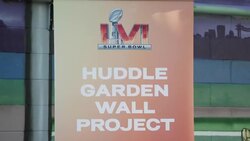 Shots of the NFL Huddle Garden Wall Project News Clip