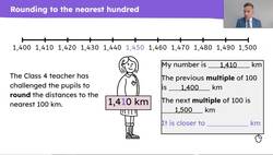 Round a 4-digit number to the nearest hundred and ten Instructional Video