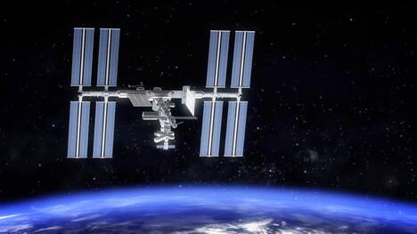 Super-fast space junk punches hole through space station