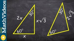 Determine the missing short leg and hypotenuse of a 30 60 90 triangle Instructional Video