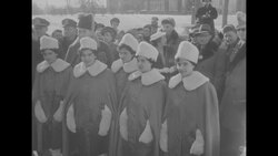 The Dionne Quintuplets appear at winter festival in St. Paul, MN News Clip