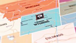 Wyoming from USA States Stock Footage