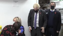 Boris Johnson visits a vaccination centre in south east London News Clip