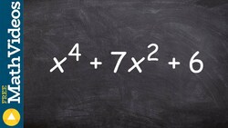 Factoring a trinomial by substituting x squared for x to the 4th power Instructional Video