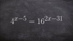 Using the property of equality of powers to solve an equation with exponents Instructional Video