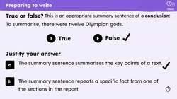 Writing the conclusion of a non-chronological report about Ancient Greeks Instructional Video