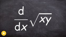 How to use implicit differentiation with the square root for chain and product rule Instructional Video