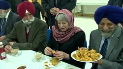 Theresa May visiting a Sikh temple News Clip