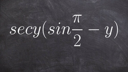 Simplify the trig expression by using the co function identity Instructional Video
