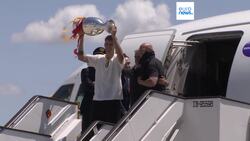 Spanish national football team returns to Madrid to celebrate Euro 2024 win Instructional Video