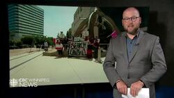 Rally outside Winnipeg Law Courts building News Clip