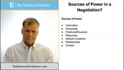 Sources of Power in a Negotiation Instructional Video