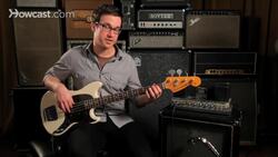 How to Play an A Sharp / B Flat Major Triad on Bass Guitar Instructional Video