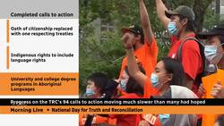 Progress on TRC's calls to action moving slower than hoped News Clip