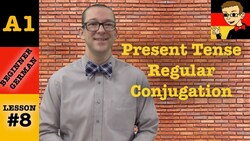 Present Tense Regular Conjugation - Beginner German with Herr Antrim Lesson #8.2 Instructional Video