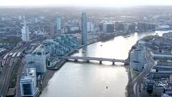 Aerial views of the U.S. Embassy in London News Clip