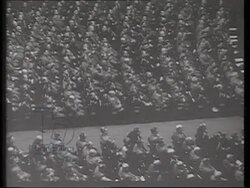 Hitler speech at rally in Germany, 1940 Stock Footage