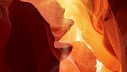 Antelope Canyon's Natural Art: Drone Reveals Its Awe-Inspiring Shapes Stock Footage