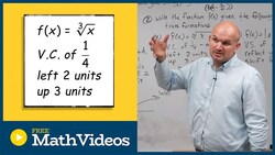 Write the equation of the cube root function given transformations Instructional Video