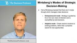 Mintzberg's Modes of Strategic Decisionmaking Instructional Video