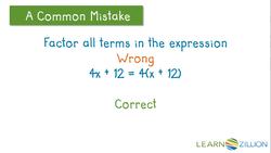 Reverse Distributive Property: Factoring Expressions Instructional Video