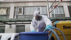 CLEAN : Health workers disinfect Beirut's Hamra district to fight COVID-19 News Clip