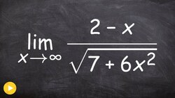 Evaluate a limit at infinity with a radical in denominator Instructional Video