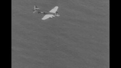 DOD films demonstrate the firing power of fighter F-89D Scorpion in the sky News Clip