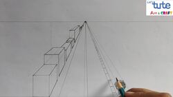 Drawing a Street In a One Point Perspective Instructional Video