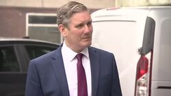 Labour leader Sir Keir Starmer visiting a ceramic factory News Clip