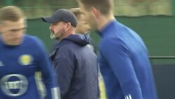 Steve Clarke at training with the Scotland National Team News Clip