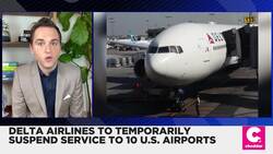Delta Airlines to Temporarily Suspend Service to 10 U.S. Airports News Clip
