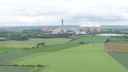 Aerial views of Drax power station... News Clip