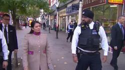 Home Secretary Priti Patel joins the Met Police on a covid enforcement patrol News Clip