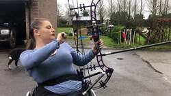 Paralympic archer training at home in hope to represent Ireland in Tokyo News Clip