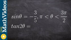 Evaluate the double angle of tangent given a triangle Instructional Video