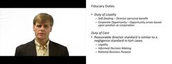 Standards governing actions of corporate directors Instructional Video
