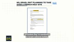 No, Israel isn't planning to take over a French holy site News Clip