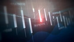 4k Loop financial chart background Stock Footage