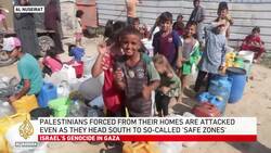 Displaced Palestinians in Gaza face severe water shortage amid ongoing bombardment News Clip
