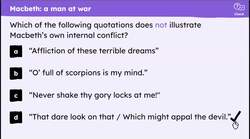 'Macbeth': exploring the theme of internal conflict Instructional Video